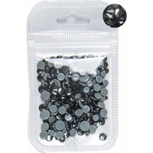 AAAA+ Best Quality Black Diamond Mix Size Hot Fix Rhinestone More Shiny Super Bright Nail Art Hotfix Iron On Stones. 10Gram
