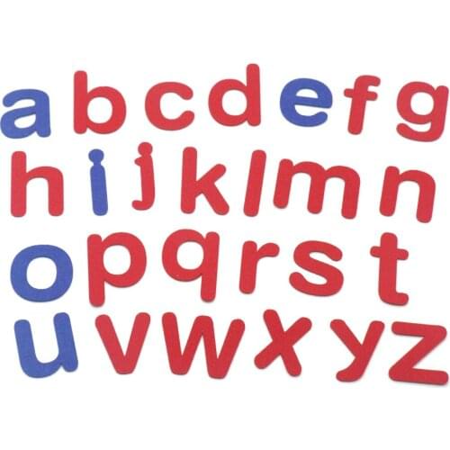 Montessori Alphabet Letters Red Blue English Letters Nonwovens Educational Toys For Kids Language Material Juguetes L0664H