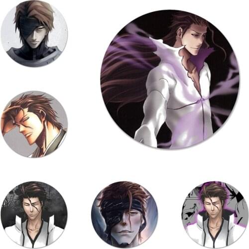 Anime BLEACH Aizen Sousuke Badge Brooch Pin Accessories For Clothes Backpack Decoration gift