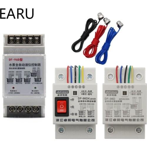 DF-96D D Automatic Water Level Controller Switch 220V Tank Liquid Level Detection Sensor Porbe Water Pump Controller Control