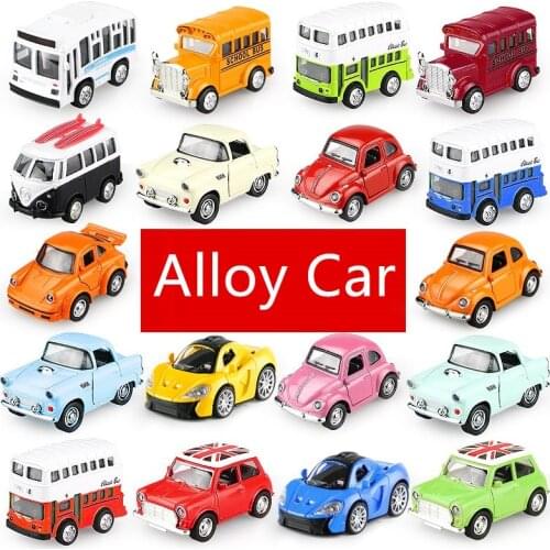 Ally Pull Back Car Toys Car Children Racing Car Baby Mini Cars Cartoon Pull Back Bus Truck Kids Toys Children Boy Gift