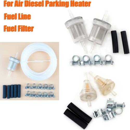 Car Parking Diesel Heater Fuel Pipe Line + Connction Hose + Clip + Fuel Filter Kit For Webasto Eberspacher