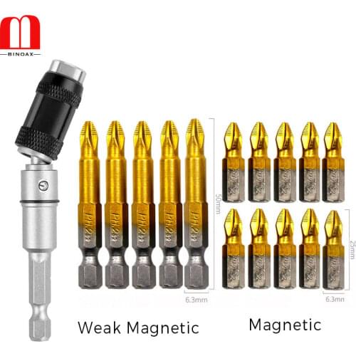 BINOAX 7/11 Pcs 1/4" Quick Release Drill Screwdriver Bit Holder Drive Guide Drill Bit Extensions With Magnetic Screwdriver Heads