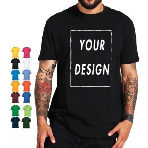 T-shirts 100% Cotton Blank Plus-size Solid Tshirt Short Sleeve Premium Cotton Casual O-neck T-shirt For Men Elastic Customizable