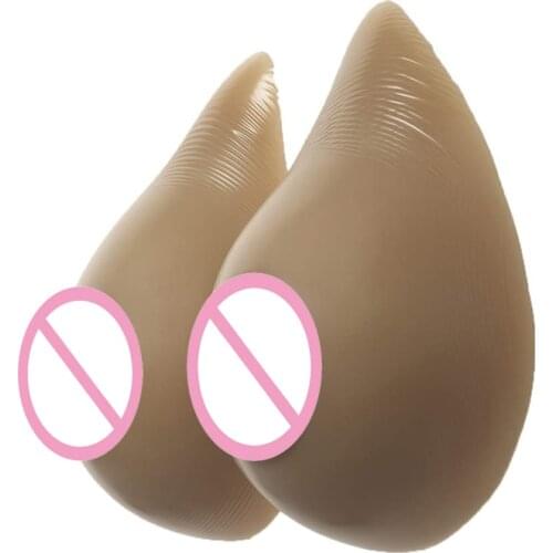 Fake Breast Forms Self-Adhesive Mastectomy Realistic Silicone Transvestite Enhancers for Crossdresser Ajusen