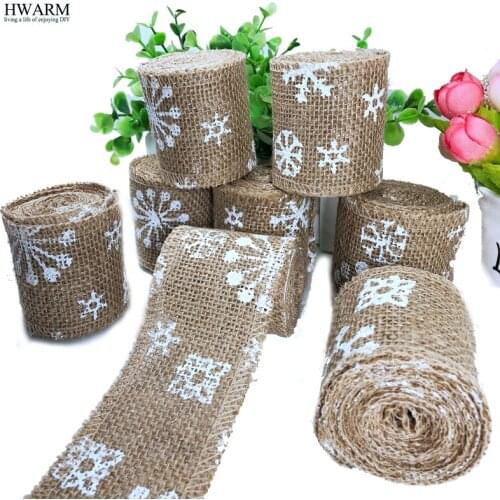 8pcs 6cm Golden Directional Linen Lace Fabric Ribbon DIY Handmade Wedding Christmas Decoration For Home PartyFavors Accessories