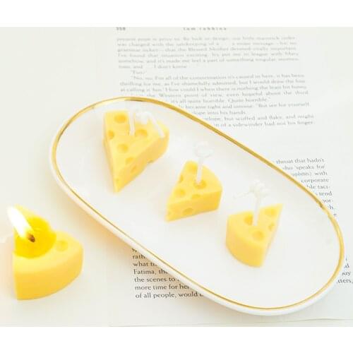 Mini Cute Cheese Candle Silicone Material Mold DIY Fondant Chocolate Candy Mold Supplies Handmade Gift Soap Jelly Gypsum Mold
