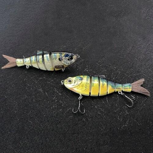 Recertop 18cm 6.75g Lures fishing lure set Sea Fishing bait Featured tail 6 segment fishing swimbait realistic Fake bait