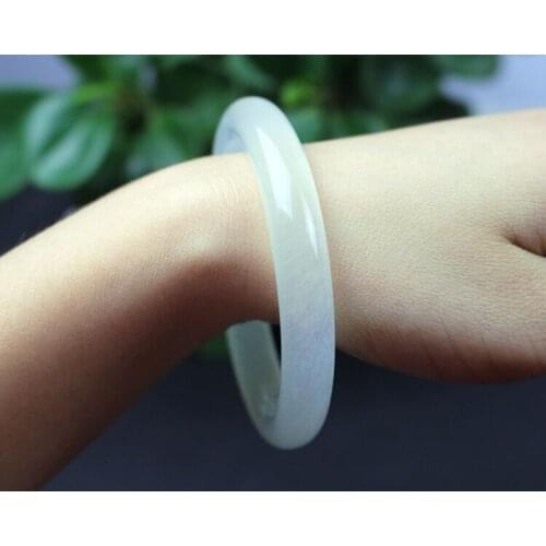 Natural genuine ice silk silk jadeite Xinjiang Kunlun Yu Bing through wire wrapped girlfriend with a certificat>free shipping