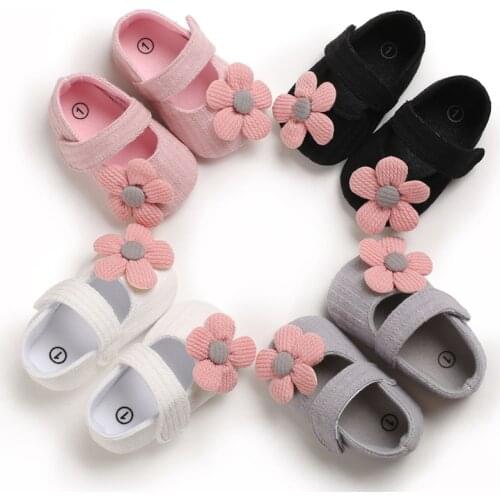 Baby Girl Shoes Lovely Flower Cotton Shoes Anti-Slip Kids Soft Sole Toddler Shoes Princess Shoes 0-18 Month