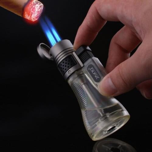 Creative Windproof three direct impact premium lighter cigar lighter mini portable 92mm