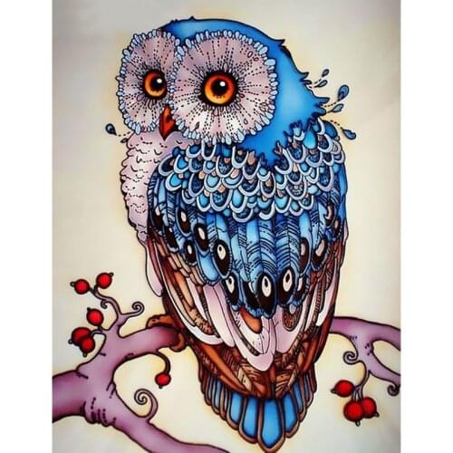 Full Drill Round Diamond 5D DIY Diamond Painting"Cute owl"Diamond Embroidery Cross Stitch Rhinestone Mosaic Painting
