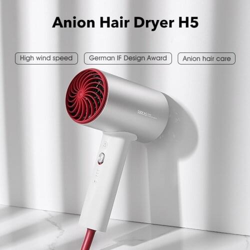 SOOCAS H5 Professional Anion Hair Dryer High Speed Blow Dryer Hot &Cold Quick Dry Electric Hair Dryer 1800W Salon Dryer