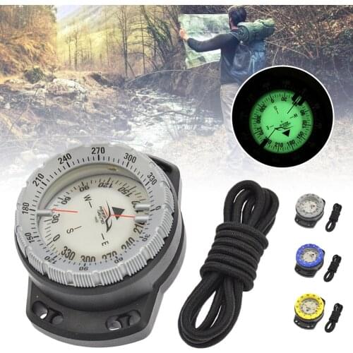 Bandage Compass 50m Diving Professional Waterproof Navigator Luminous Compass for Wild forest Camping hiking Hunting Adventure