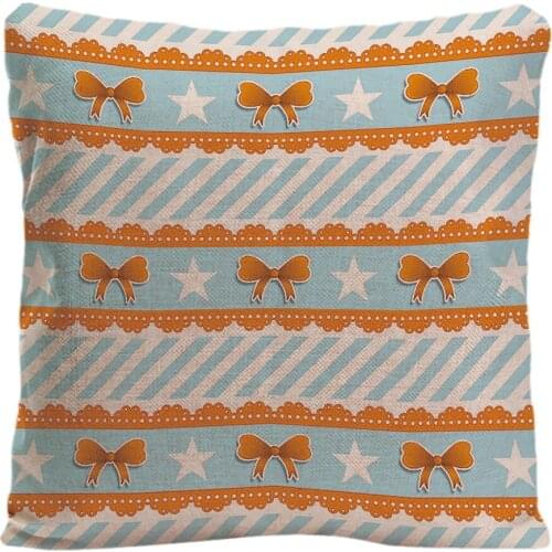 Christmas Mint Stripes Red Bows Stars Throw Pillow Case Decorative Cushion Cover Pillowcase Customize Gift By Lvsure For Seat