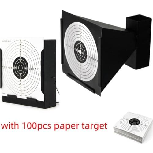 GUGULUZA 14cm Steel Pellet Trap Shooting Target Holder for BB/Airgun/Rifle/Paintball Wall Mounted Shooting Training