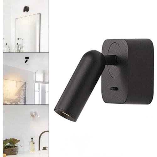LED Wall lamp Adjustable Angle Reading Light Bed Light Waterproof Aluminum Bedroom Lamp for Mirror Stair Lighting