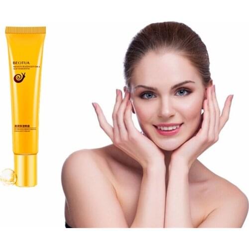 2019 New Snail Repairing Eye Cream 20g Snail Eye Essence Elastic Repair Fishtail Lines Moisturizing Firming Eye Creams On Sale