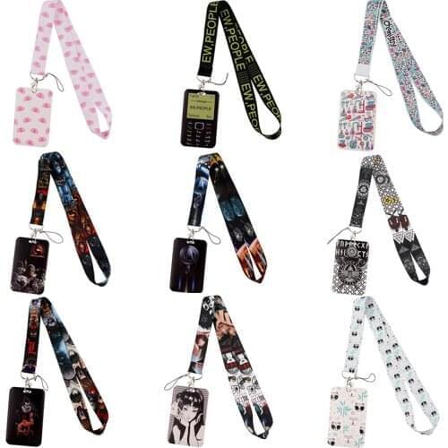 BH1566 Blinghero Umbrella Panda Chemistry Credit Card Holder Identity Badge With Movie Lanyard For Phone Key Office Supply