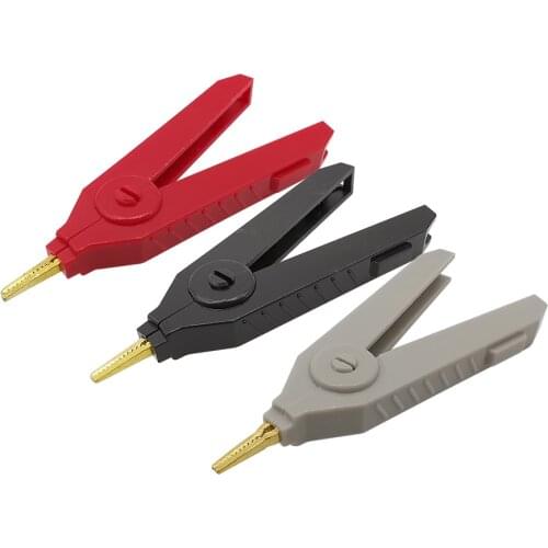 1Pcs 90mm Alligator Clip Copper Gold-plate Crocodile Clamp LCR Test Duckbill Clips Red Black Grey