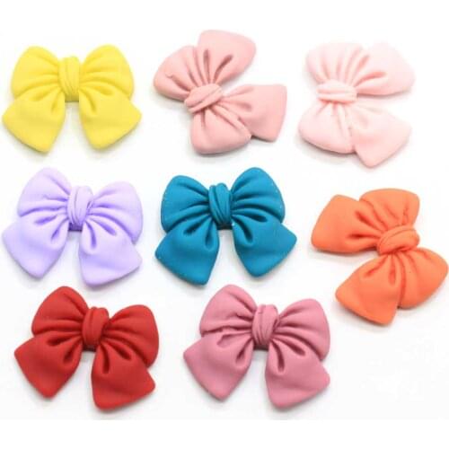 10/100pcs New Resin Bowknot Crafts Flatback Bowtie Accessories DIY Earrings Necklaces Decorative Woman Handmade Hair Bow Suppli