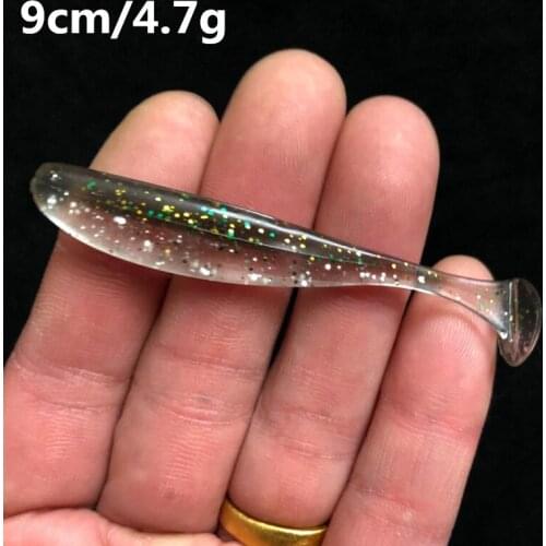 10pcs/lot 90mm 4.5g Easy Shiner Soft Lures Fishing Lure Silicone Bait Double Color CarpArtificial Bait wanya Swimbaits