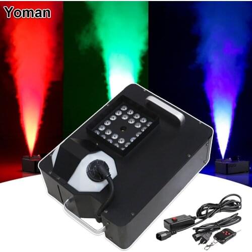 1500W Fog Machine Vertical Fogger Smoke Machine Full Color LED 24x3W RGB 3IN1 LED Moving Head Light Fog Machine DJ Stage Disco