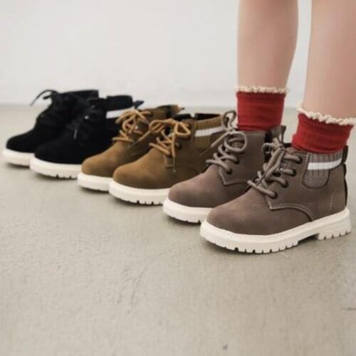2021 Winter Childrens Boots Girls Boys Plush Martin Boots Casual Warm Ankle Shoes Kids Fashion Sneakers Baby Snow Boots