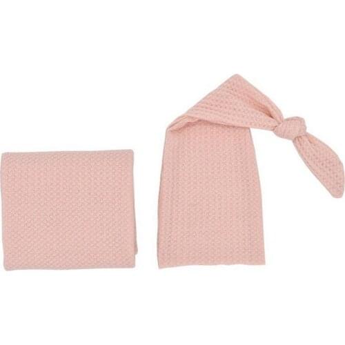 50set Newborn Photography Prop Infant Multi-colors Sleepy Knit Sleepy Cap+Knit Wrap Set Studio photo shoot Accessories