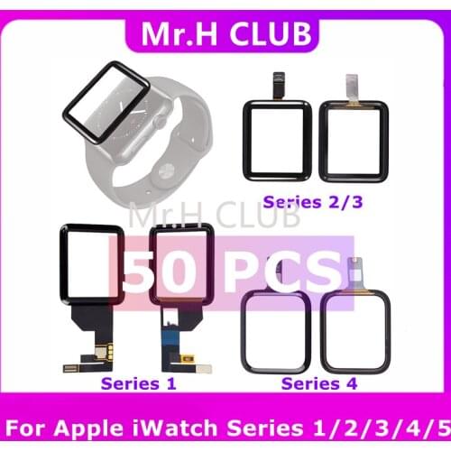 50PCS Touch Screen For Apple iWatch Series 1/2/3/4/5 40mm 42mm LCD Outer Glass Lens Panel 38mm Touch Glass Replacement Tested