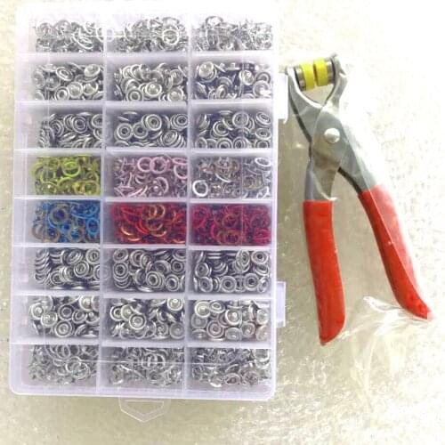 600sets Silver 9.5mm Metal Brass Prong Snap Buttons Fasteners Press Studs Poppers Baby Romper Buckle Snap+ 1 Box+ 1pc Plier Tool