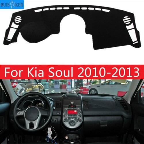 For Kia Soul 2010 2011 2012 2013 Car Dashboard Dash Cover Pad Mat Dashmat Sun Shade Instrument Protective Carpet Car Accessories