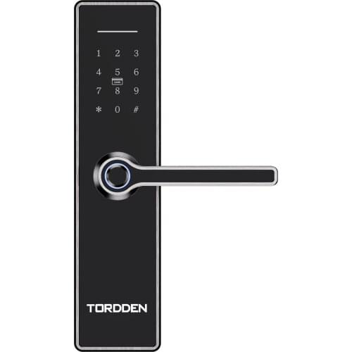 TORDDEN Biometric Fingerprint Security Intelligent Smart Password Mechanical Key Electronic Door Lock 304 Stainless Steel H58