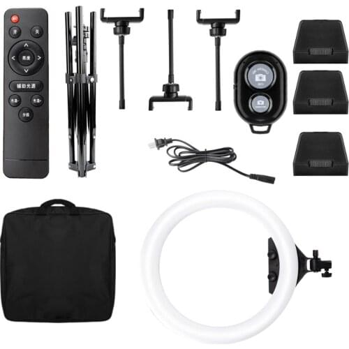 Ring Light, 18inch Dimmable Brightness Bicolor 3000K-6500K Led Ring Light with Stand and Phone Holder, Soft Tube, Carrying Bag f