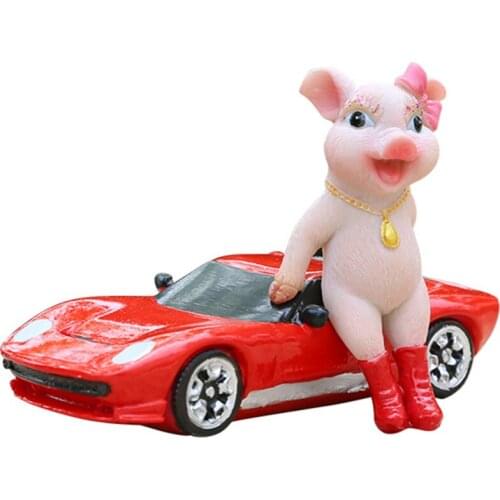 Creative Simulation Pig Ornaments Carrying Brick Cart Rich Struggle Pig Home Decoration Piggy Inspirational Pet Pig Gift