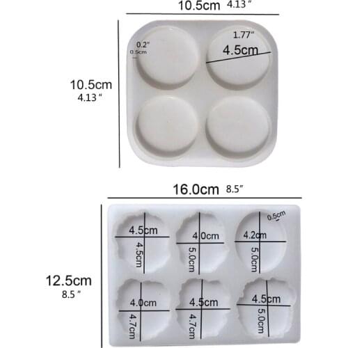 Crystal Epoxy Resin Mold Round Mobile Phone Bracket Holder Silicone Mould Handmade DIY Crafts CellPhone Grips Casting Tools