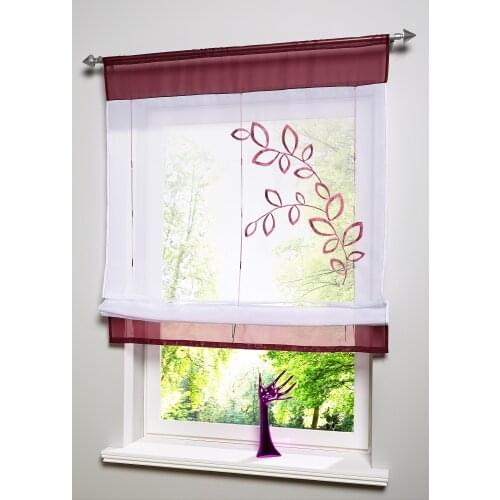 Hot Selling Newest Roman Curtain Embroidered Curtain Patchwork Liftering Roman Blinds,Rod Pocket