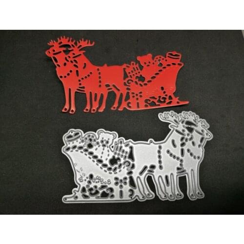 Metal Christmas Deer Teddy Cutting Dies Stencils for DIY Scrapbooking/photo album Decorative Embossing DIY Paper Cards
