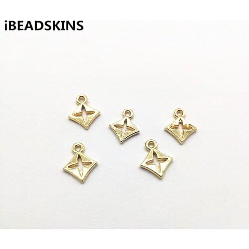 New arrival! 14X11mm 100pcs Zinc Alloy Square shape charm For Earrings parts /Necklace Earrings Jewelry DIY/hand Made Making