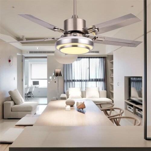 ORY Modern Nordic Ceiling Fans With Light Silver 3 Colors LED Remote For Home Dining Room Bedroom Parlor Office Decoration
