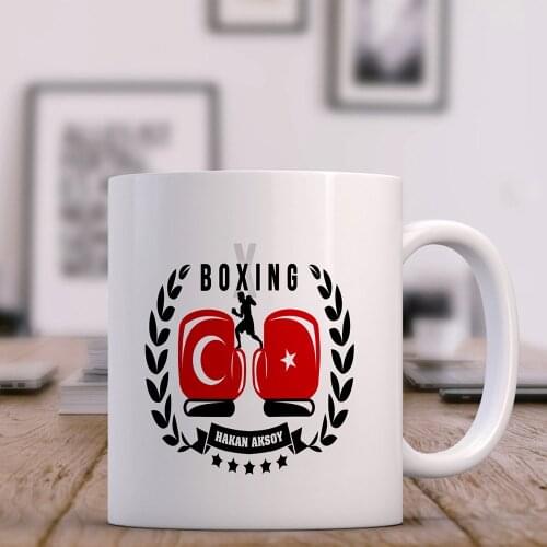 Personalized Boxer Themed White Mug Cup-4