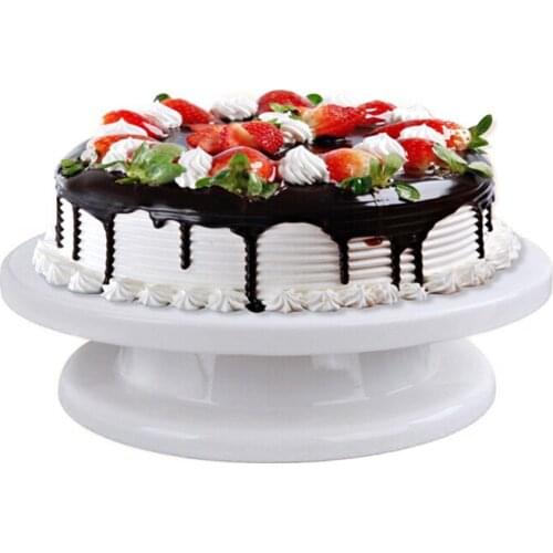 Plastic Cake Turntable Rotating Cake Stand Round DIY Pedestal Swivel Cake Decorating Turntable Useful Baking Pastry Tools