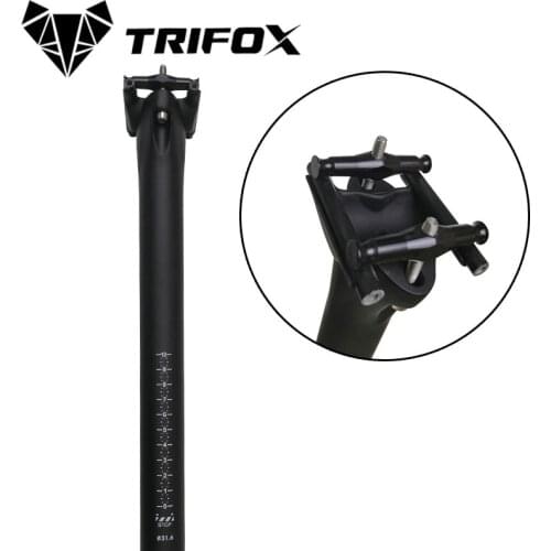 TRIFOX Carbon Seatpost 27.2/31.6mm Matte UD Carbon Fiber MTB 153g Seat Tube Fit With 7*7/ 7*9/7*10 Round Bow Saddle Rails