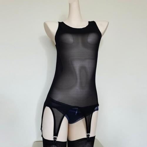 Hot Sexy Women Vest Bodysuit Garter Belt Stockings Metal Buckles Straps Suspender Elastic Belt Garters Night Club Underwear