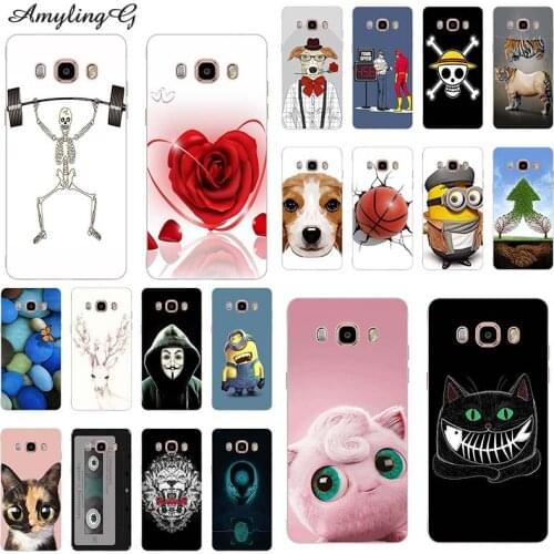 Silicone Case FOR Samsung Galaxy J5 2016 Case J510 J510F Cover FOR Samsung J 5 2016 Case shell Print Painted Shells Bags Fundas