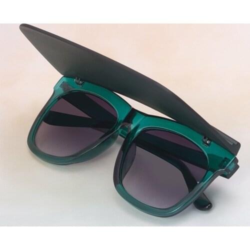 Brand Design Shades Hat Clamshell Sunglasses Female Men Fashion Classic Retro Square Sun Glasses Travel Beach Outdoor Sunshade