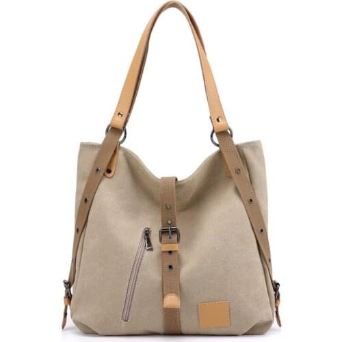 Bags For Women 2020 Spring and Summer New Canvas Handbags Multi-function Ladies Handbags Large Capacity Single Shoulder handbags