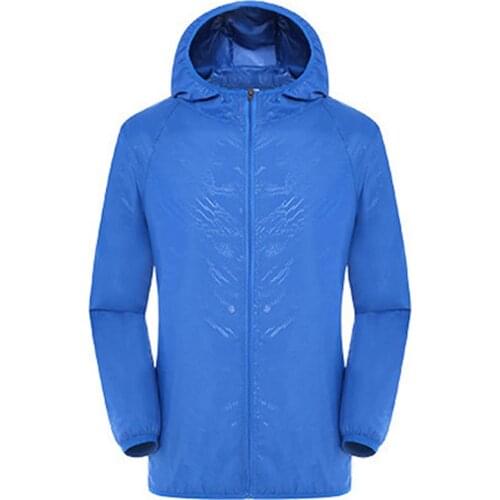 Summer Quick-drying Sports Windbreaker Lovers Clothes Hooded Casual Waterproof Autumn UV-Anti Men Women Slim Large Size L-XL