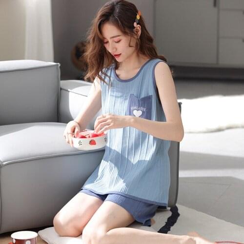 Plus Size Cotton Lingere Women Nightgown Sleeveless Sleep Shirts Summer Night Dress Heart Embrodered Camisoles 3xl Camisolas