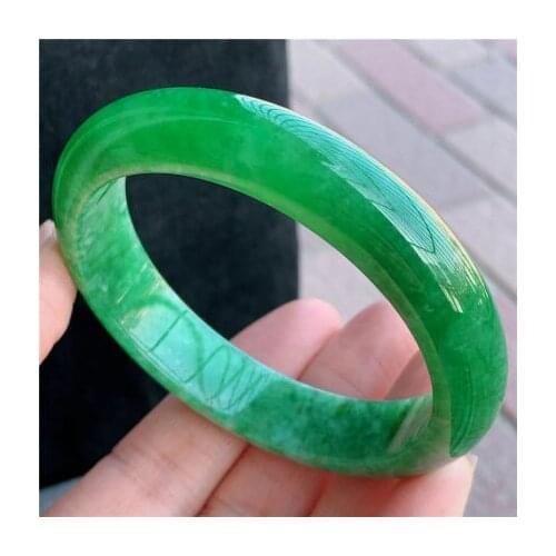 Zheru jewelry natural Burmese jade 54-64mm green bracelet elegant princess jewelry for mother to send girlfriend